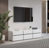 RTV skříňka Cross 180 cm bílá moderní design ideální skříňka do obývacího pokoje a obýváku geometrický tvar