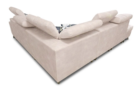 Rohová sedací souprava s funkcí spaní Buffalo IX hnědá levá strana stylová rohová sedací souprava do pokoje z velurové tkaniny dekorativní polštáře