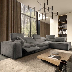 Rohová pohovka s funkcí spaní Viano XI Lux šedá rohová pohovka v pravém provedení s výsuvnou podnožkou a úložným prostorem na lůžkoviny