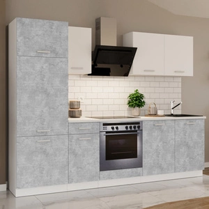 Kuchyňská sestava Toni 260 cm bílá / světlý beton vypadá skvěle v moderních interiérech
