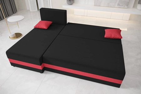 Rohová sedací souprava s funkcí spaní Bowers grafitová / šedá levá rohová sedací souprava s úložným prostorem na lůžkoviny záruka nejvyššího komfortu