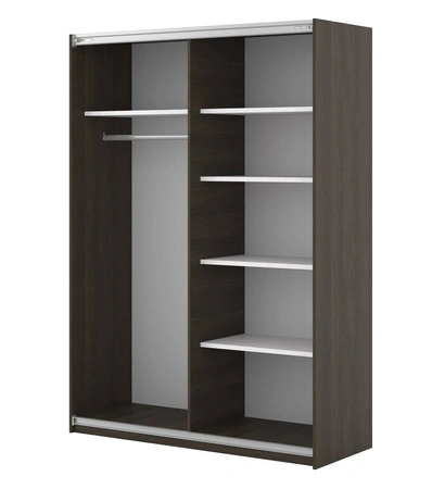 Posuvná šatní skříň Niva 150 cm dub dunin Prostorná šatní skříň zdobená lamelami je ideální pro místnosti jakékoli velikosti