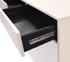 Komoda Osaka 100 cm béžová/černá minimalistický design ideální pro obývací pokoje a ložnice vkusné drážkované čelo
