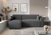 Rohová sedací souprava s funkcí spaní Brandon Bis šedá levý roh trojrozměrná látka s výrazným pruhem podestýlky kontejneru