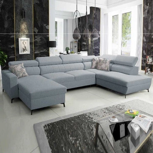 Rohová sedací souprava s funkcí spaní Savona VI arctic blue levá elegantní a pohodlná rohová sedací souprava do obývacího pokoje s kontejnery na lůžkoviny