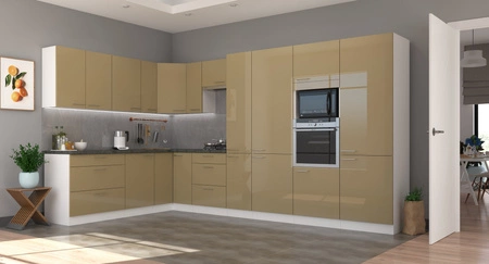 Nalo 90x90 DN 2F BB rohová kuchyňská skříňka odolná vůči páře, vysoké teplotě a rozlitým tekutinám