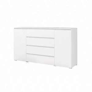 Komoda Simple 184 cm bílá funkční nábytek do obývacího pokoje nebo kanceláře pro mládež