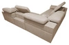 Rohová sedací souprava s funkcí spaní Tesalia III béžová pravá komfortní rohová sedací souprava s posuvným opěradlem dvě nádoby na lůžkoviny