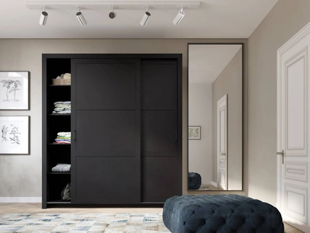 Szafa przesuwna Fifi 135 cm nowoczesny design wykończenie ABS oraz aluminiowe prowadnice drzwi