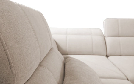 Rohová sedací souprava s funkcí spaní Cetara VI šedohnědá pravá pohodlná a stylová rohová sedací souprava s posuvnými opěradly