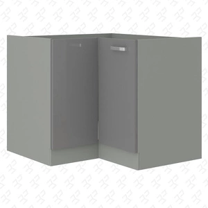 Rohová kuchyňská skříňka Šedá 89x89 DN 1F BB skříňka odolná páře vysoké teplotě a rozlité tekutině