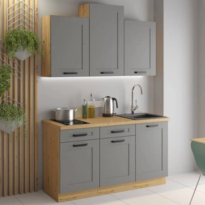 Sada kuchyňského nábytku Asti 150 cm Skříňky vypadají skvěle v klasických moderních a skandinávských interiérech