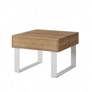 Konferenční stolek Apulia 63 cm zlatý dub se zásuvkou jedinečný design jednoduchá konstrukce deska odolná proti polití