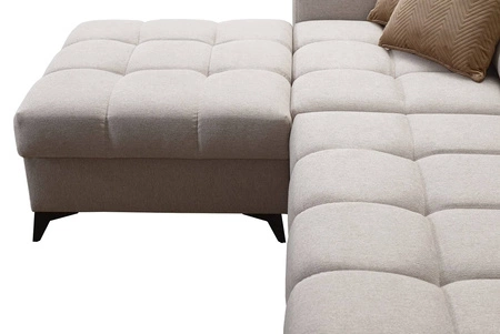 Rohová sedací souprava s funkcí spaní Bolmso hořčice Levá rohová sedací souprava se dvěma kontejnery na lůžkoviny Praktická zásuvka v boční části nábytku