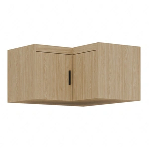 Rohová šatní skříň Rene s nástavcem z olejovaného dubu Funkční skříň zvětšuje úložný prostor pro oblečení, boty a doplňky