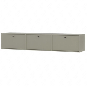 Nástěnná RTV skříňka Kioto IV 180 cm eukalyptus stylový design podtržený jemnými barvami skříňka s dvířky otevíranými dolů