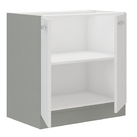 Kuchyňská skříňka s poličkou Bianka 80 D 2F BB skříňka odolná páře vysoké teplotě a rozlité tekutině