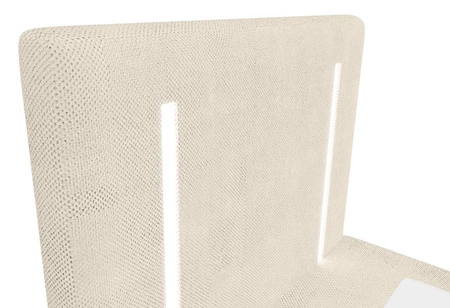 Kontinentální postel Norco 90x200 béžová Stylová postel s úložným prostorem na lůžkoviny Osvětlení v čele postele dodává posteli jedinečný nádech