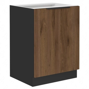 Stojící kuchyňská skříňka s policí Brianza 60 D 1F BB kovová hrana úchytka skříňka odolná proti vlhkosti a poškození