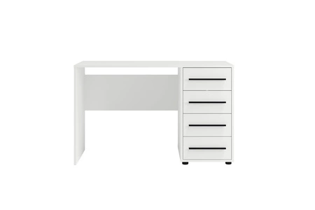 Psací stůl Maxione 120 cm bílý moderní psací stůl se zásuvkami univerzální design ideální pro pokoj teenagera nebo kancelář