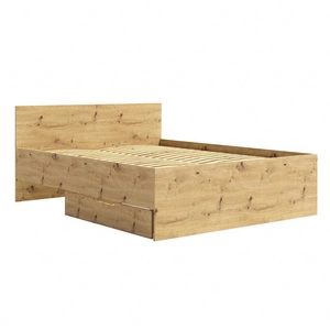 Postel Maxione 160x200 cm dub artisan úložný prostor na ložní prádlo v podobě výsuvné zásuvky ideální postel do ložnice vysoké čelo