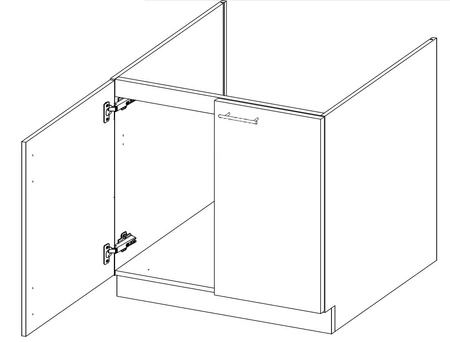 Sada kuchyňského nábytku Milo 260 cm lesklá čela unikátní design skříněk se hodí do interiéru každé kuchyně