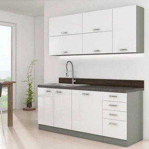 Sestava kuchyňského nábytku Bianka čela 180 cm v lesku jedinečný styl skříněk zapadne do interiéru každé kuchyně