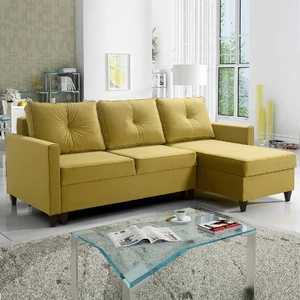 Rohová sedací souprava s funkcí spaní Terni olivová pravá Praktická a funkční rohová sedací souprava s prostornými nádobami na lůžkoviny