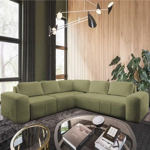 Bovec III rozkládací pohovka olivová levá extrémně stylová rohová rozkládací pohovka ideální do prostorného obývacího pokoje