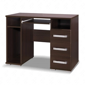 Psací stůl se zásuvkami Maximus 100 cm kaštan wenge moderní design nábytku Hrany stolu byly povrchově upraveny speciální dýhou