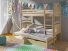 Patrová postel Adaś pro 3 osoby 90x200 cm ideální do dětského pokoje šetří místo zabírá místo jako jednolůžko