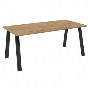 Stůl Malden 185x90 cm dub lancelot / černá jednoduchá forma nábytku obohacená stylovými černými nohami v loftovém stylu odolná proti rozlití deska