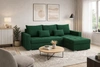 Rohová sedací souprava s funkcí spaní Fasti Bis bottle zelená univerzální rohová sedací souprava s kontejnerem na lůžkoviny záruka nejvyššího komfortu