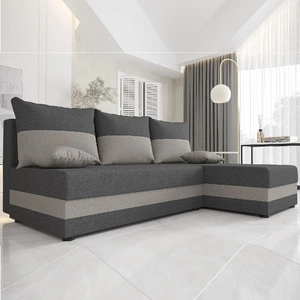 Rohová sedací souprava s funkcí spaní Bowers grafitová / šedá pravá rohová sedací souprava s kontejnerem na lůžkoviny se zárukou nejvyššího komfortu