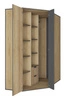 Rohová šatní skříň Nano grafit / dub riviera ideální do šatníku velmi dobře použitelný a má moderní vzhled