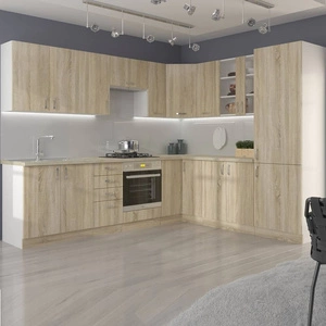 Sada rohového kuchyňského nábytku Sold 270x230 cm jedinečný styl skříněk bude ladit s interiérem každé kuchyně