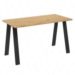 Stůl Malden 138x67 cm řemeslný dub / černá jednoduchá forma nábytku obohacená stylovými černými nohami v loftovém stylu odolná proti rozlití deska