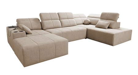 Rohová pohovka s funkcí spaní Tesalia VI modrá levá Moderní a pohodlná rohová pohovka s funkcí posuvného opěradla