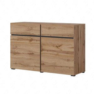 Komoda Cross 119 cm dub wotan moderní design ideální komoda do obývacího pokoje ložnice nebo kanceláře jednoduchý tvar