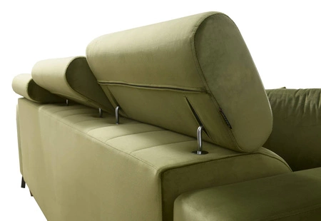 Pohovka s funkcí spaní Nausa quartz pink nastavitelné opěrky hlavy steh a odolné proti poškrábání pohodlné při relaxaci