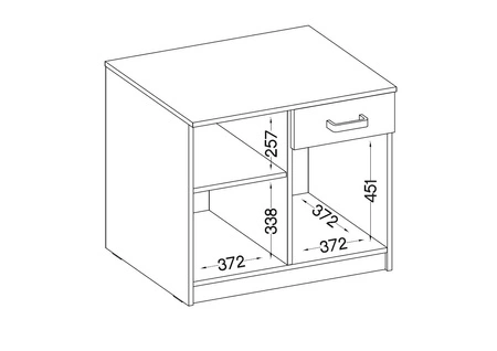 Makana rohový psací stůl dub artisan / světle šedá komoda a police stylový a funkční kus nábytku s 28mm horní deskou