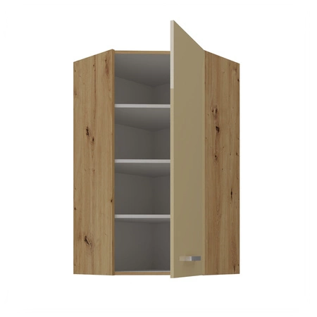 Rohová kuchyňská nástěnná skříňka Arton 60x60 GN-108 1F odolná vůči páře, vysoké teplotě a rozlitým tekutinám