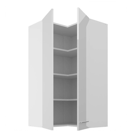 Rohová závěsná kuchyňská skříňka Lumia 60x60 GN-108 2F odolná vůči páře, rozlitým tekutinám a teplu