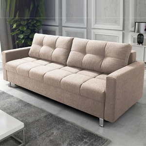 Pohovka s funkcí spaní Bilbao béžová moderní design a široká funkční tkanina s charakteristickým smyčkovým povrchem