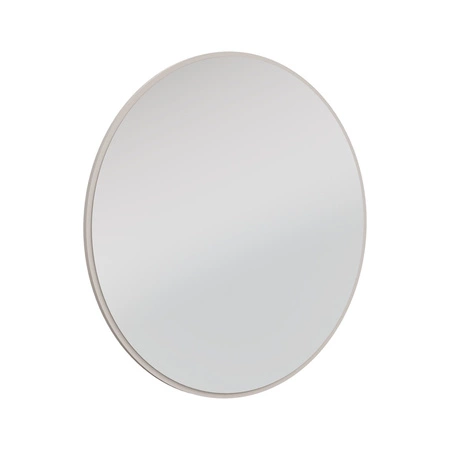 Závěsné zrcadlo Ovalio 100 cm béžové funkční kulaté zrcadlo ideální doplněk toaletního stolku předsíně a ložnice