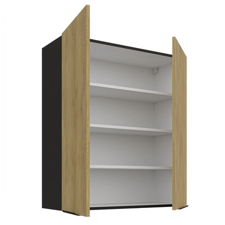 Kuchyňská nástěnná skříňka Crotone 80 G-90 2F kovové hrany úchytek skříňky odolné proti vlhkosti a poškození