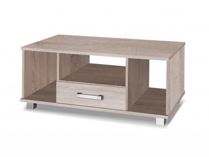 Konferenční stolek se zásuvkami Maximus 110 cm dub sonoma světlý moderní design hrana stolku je upravena speciální dýhou ABS