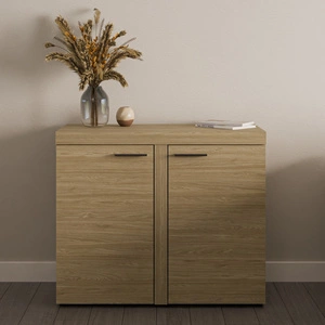 Komoda Rene 97 cm, olejovaný dub minimalistický design klasický tvar ideální komoda do obývacího pokoje nebo obývacího pokoje