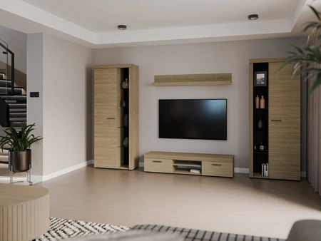 Nástěnná skříňka Rene XL olejovaný dub ideální nástěnná skříňka pro milovníky moderního uspořádání s elegantním charakterem