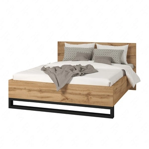 Postel Halle S 160x200 dub wotan stylový design stabilní postel do ložnice se zajímavým designem univerzální barvy